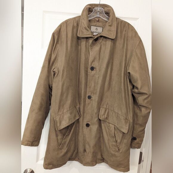 Rainforest men's brown Coats jacket wool bland down filled zip out liner size M